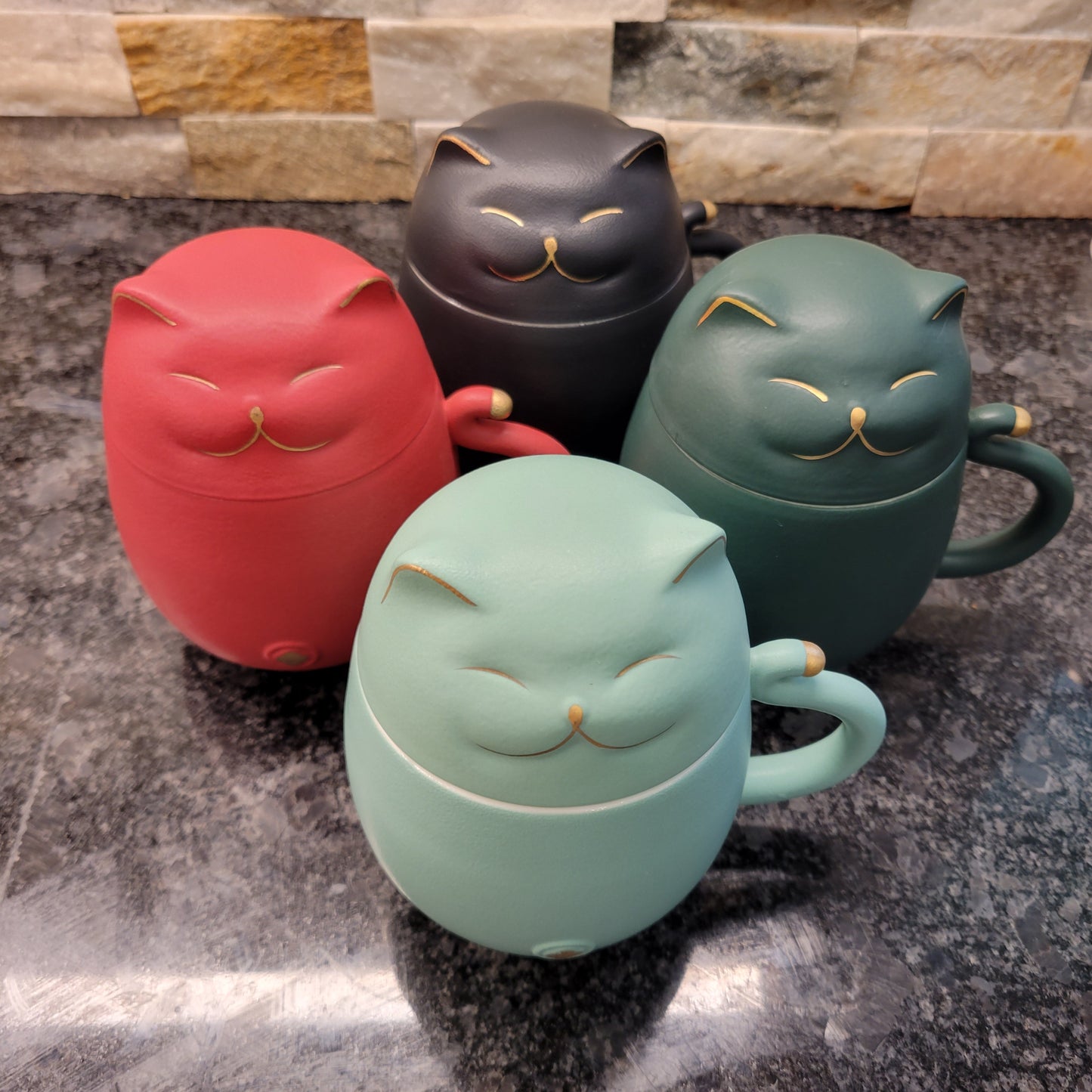Ceramic Cat Infuser Mug