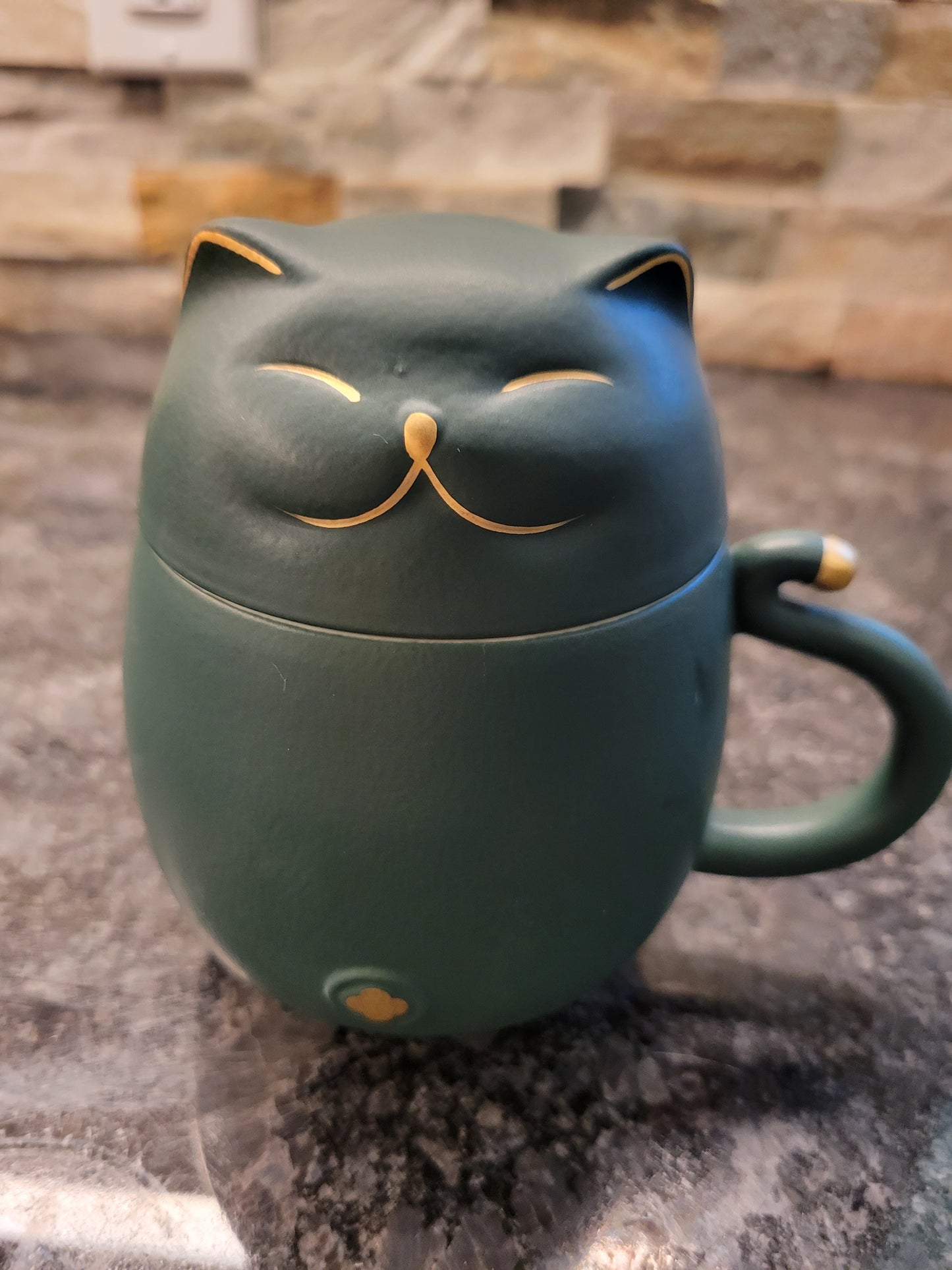 Ceramic Cat Infuser Mug