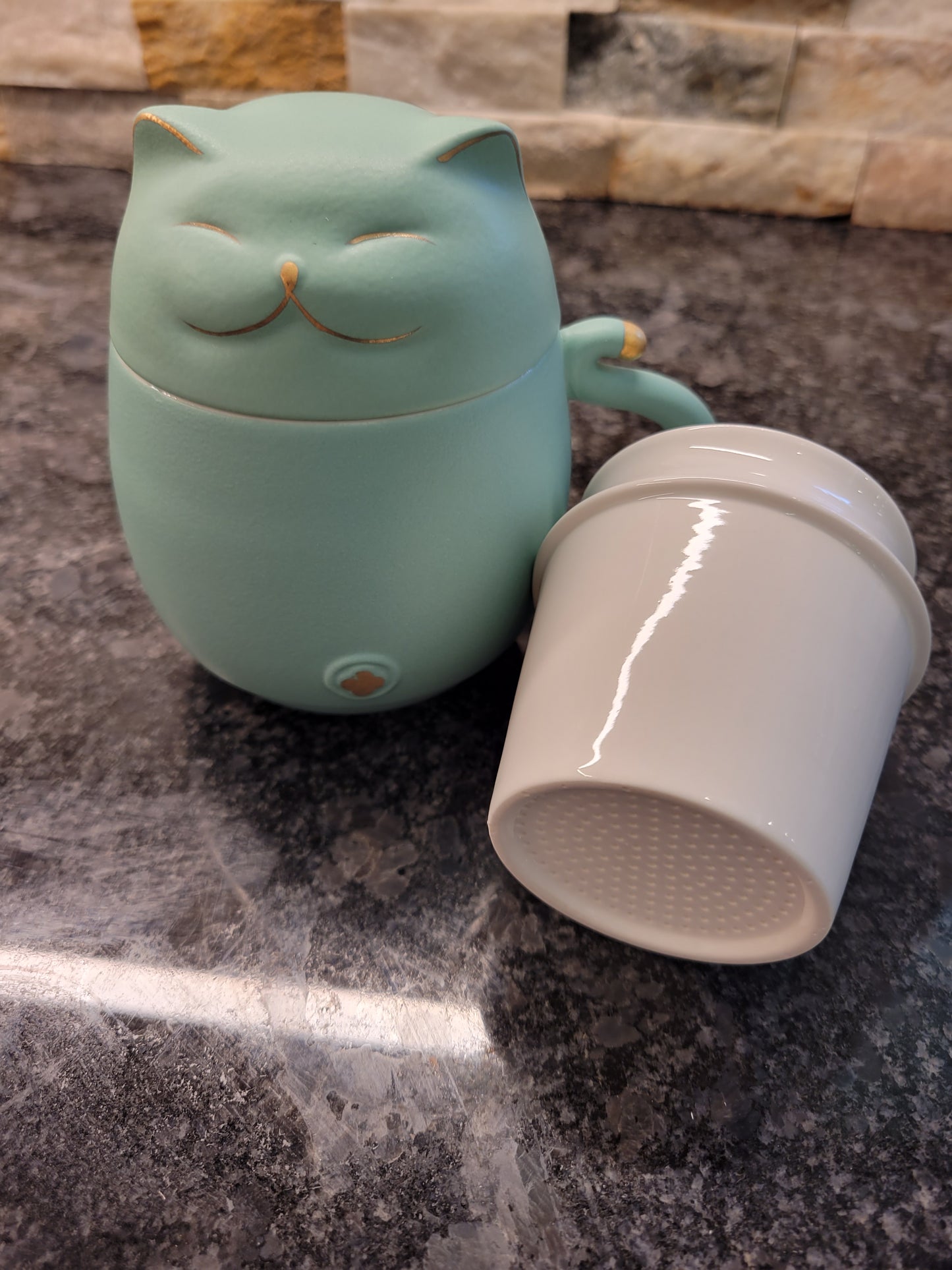 Ceramic Cat Infuser Mug